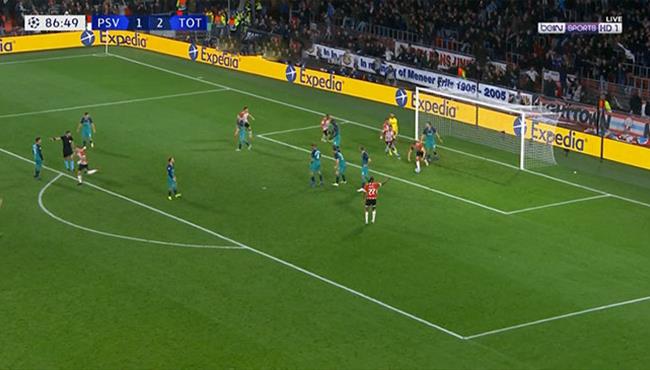 اهداف مباراة توتنهام وايندهوفن 2 2 دوري ابطال اوروبا