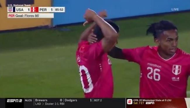 اهداف مباراة امريكا وبيرو 1 1 مباراة ودية