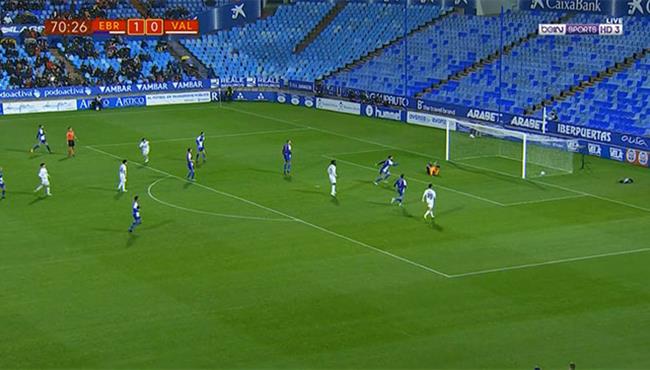 هدف رائع لفالنسيا في مرمي ايبرو بكاس ملك اسبانيا