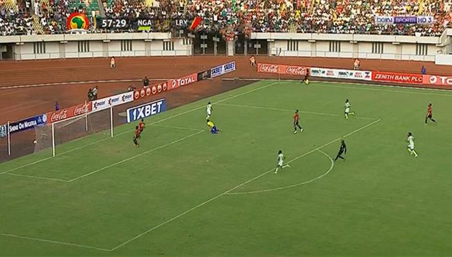 هدف نيجيريا الثاني فى مرمي ليبيا