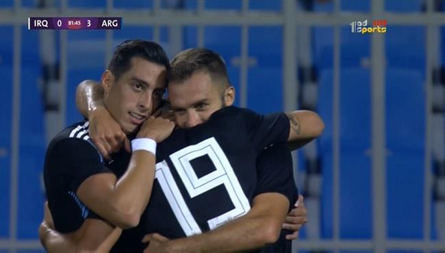 اهداف مباراة الارجنتين والعراق 4 0 مباراة ودية