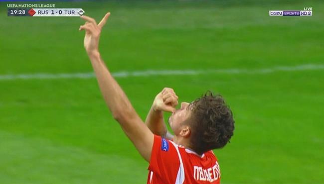 هدف روسيا الاول فى مرمى تركيا