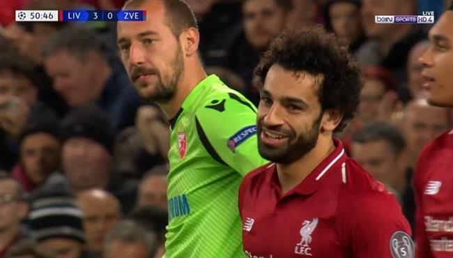 هدف محمد صلاح الثاني فى مرمي النجم الاحمر