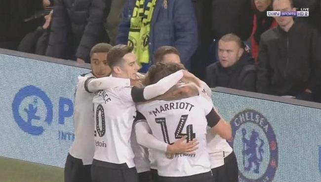 هدف تعادل ديربي كاونتى مع تشيلسي 2 2 كأس الرابطة الانجليزية