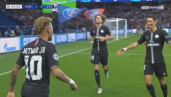 هدف نيمار الثانى فى مرمى النجم الاحمر