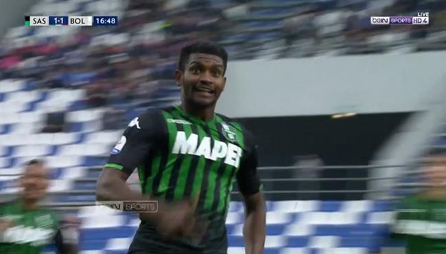 هدف عالمي فى مباراة بولونيا وساسولو بالدوري الايطالي