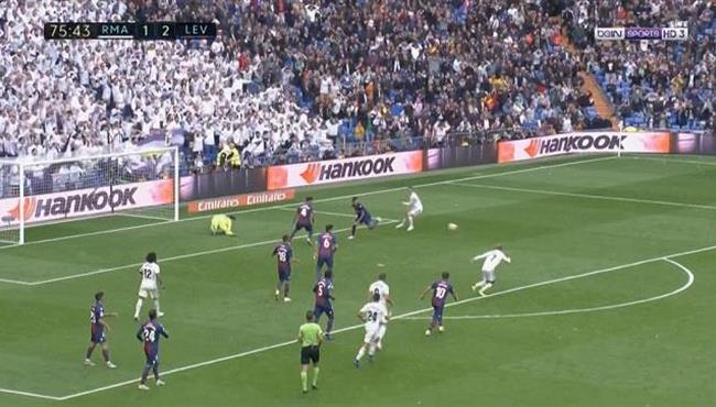 القائم يحرم كريم بنزيمة من تسجل هدف رائع امام ليفانتي