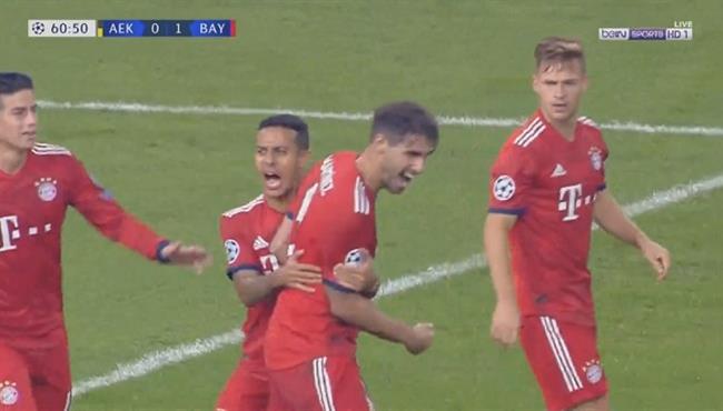 اهداف مباراة بايرن ميونخ وايك أثينا 2 0 دوري ابطال اوروبا