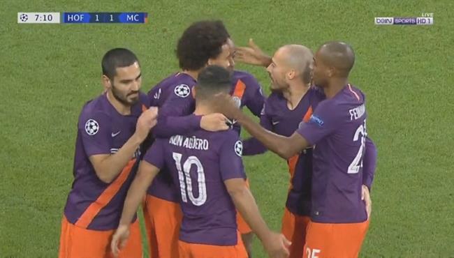 اهداف مباراة مانشستر سيتي وهوفنهايم 2 1 دورى ابطال اوروبا