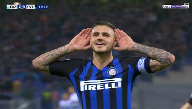 هدف ايكاردي الثاني في مرمي لاتسيو بالدوري الايطالي