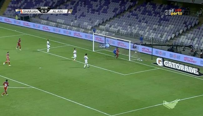 اهداف مباراة العين والشارقة 1 2 الدوري الاماراتي