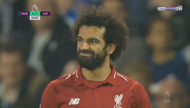 محمد صلاح يهدر هدف مؤكد امام هدرسفيلد