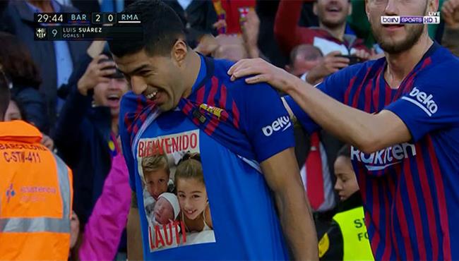 هدف سواريز في مرمي ريال مدريد ورد فعل ميسي