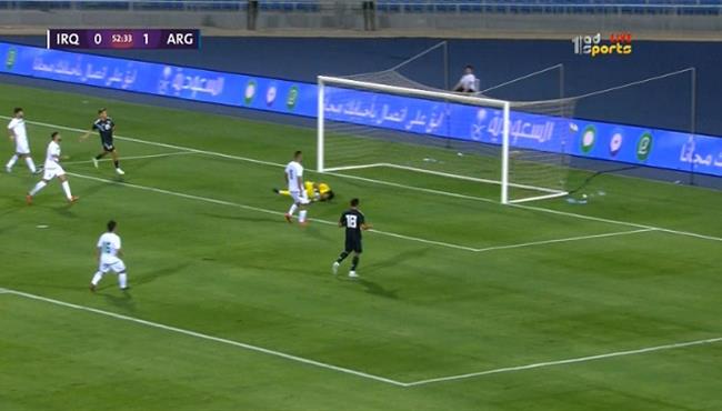 هدف الارجنتين الثاني في مرمي العراق