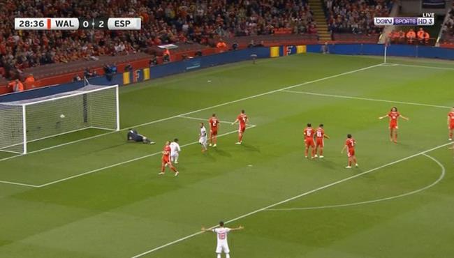 هدف باكو الكاسير الثاني في مرمي ويلز