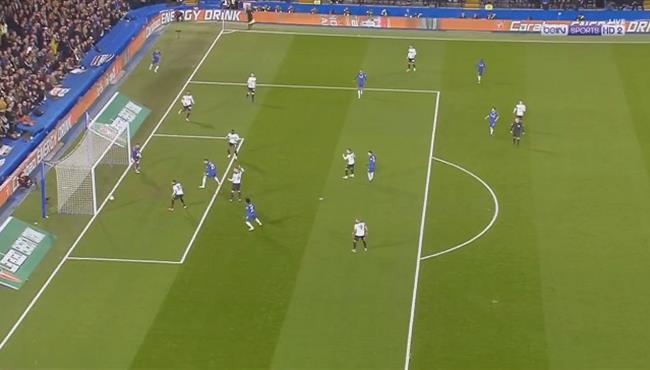 هدف تشيلسي الاول في مرمي ديربي كاونتي بكأس الرابطة الانجليزية