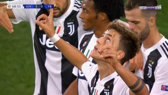 هاتريك ديبالا في مباراة يوفنتوس ويونج بويز