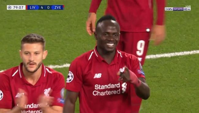 هدف ليفربول الرابع فى مرمي النجم الاحمر ساديو ماني