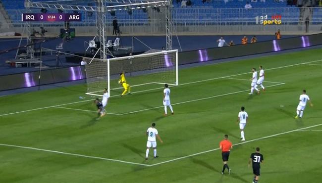 هدف الارجنتين الاول في مرمي العراق