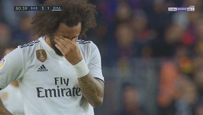 اصابة مارسيلو وخروجه في مباراة برشلونة وريال مدريد