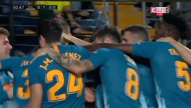 اهداف مباراة اتليتكو مدريد وفياريال 1 1 الدوري الاسباني