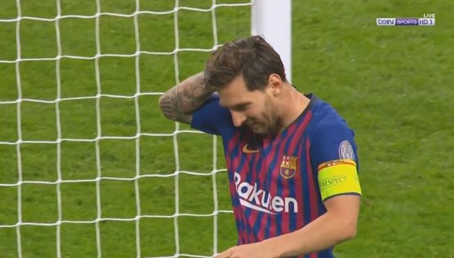 القائم يحرم ميسي من تسجيل هدف امام توتنهام