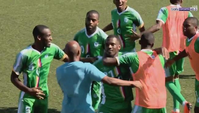 هدف جزر القمر الاول فى مرمي المغرب