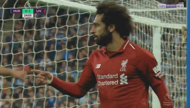 هدف محمد صلاح في مرمي هدرسفيلد