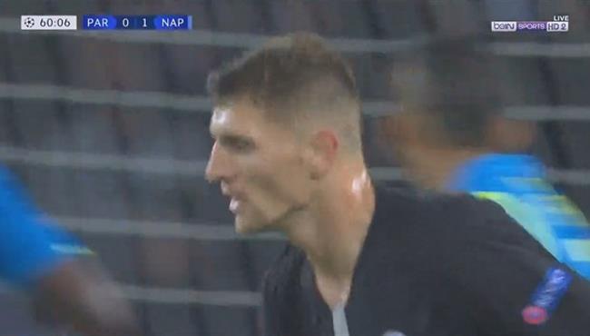 هدف تعادل باريس سان جيرمان مع نابولي تعليق عصام الشوالي