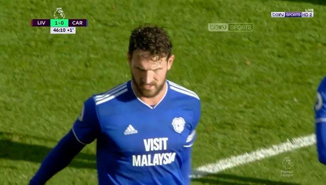 مدافع كارديف سيتي ينقذ مرماه من هدف ثاني لليفربول