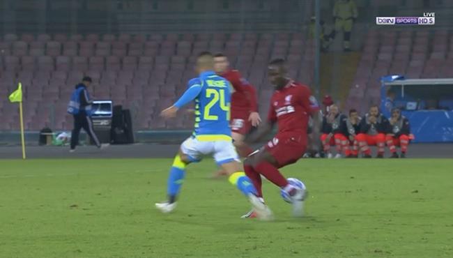 كوبري إينسيني لـ كيتا في مباراة ليفربول ونابولي