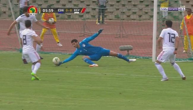 محمد الشناوي ينقذ مصر من هدف اول لـ سوازيلاند