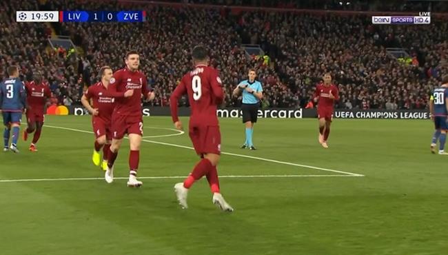 هدف ليفربول الاول فى مرمي النجم الاحمر فيرمينو