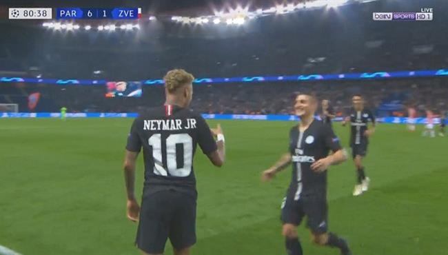 هدف نيمار الثالث الرائع فى مرمى النجم الاحمر