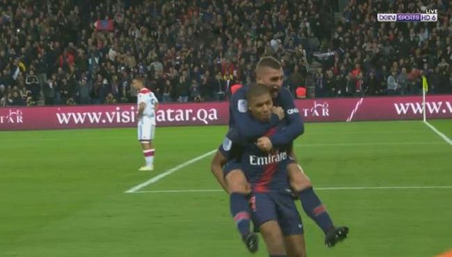هدف مبابي في مرمي ليون بالدوري الفرنسي