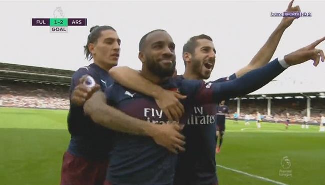 هدف لاكازيت الثاني الرائع فى مرمي فولهام بالدوري الانجليزي