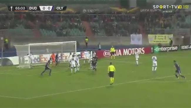 اهداف مباراة دوديلانج واولمبياكوس 0 2 الدوري الاوروبي