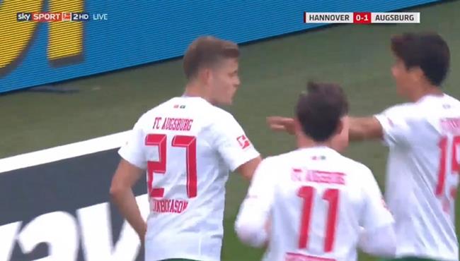 اهداف مباراة اوجسبورج وهانوفر 2 1 الدوري الالماني