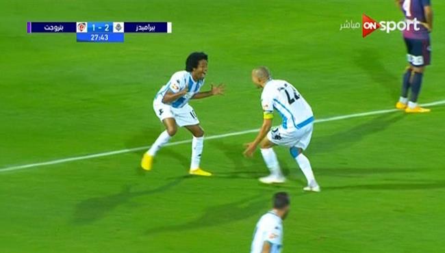 هدف بيراميدز الثانى فى مرمى بتروجيت بالدورى المصرى