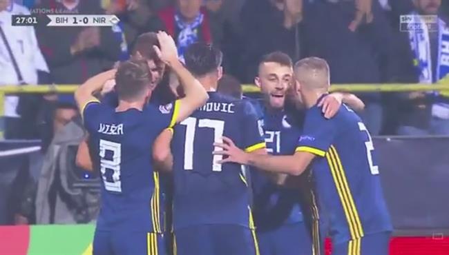 اهداف مباراة البوسنة وايرلندا الشمالية 2 0 دوري الامم الاوروبية
