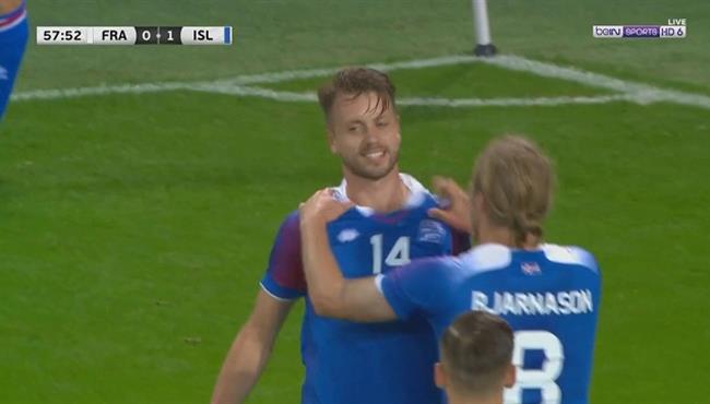 هدف ايسلندا الثاني في مرمي فرنسا