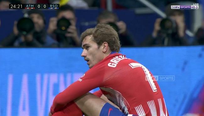 جريزمان كاد ان يسجل هدف عالمي امام ريال سوسيداد