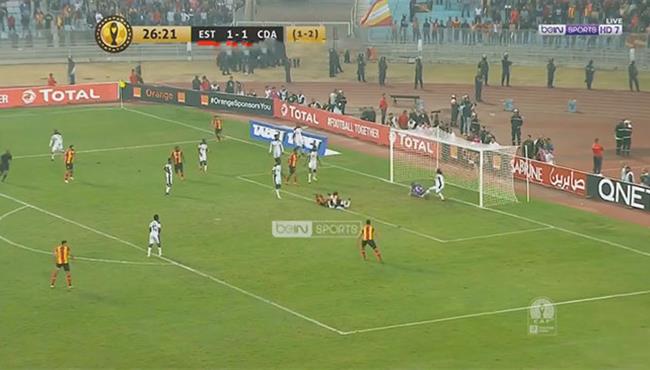 هدف الترجي الثاني في مرمي اول اغسطس تعليق عصام الشوالي