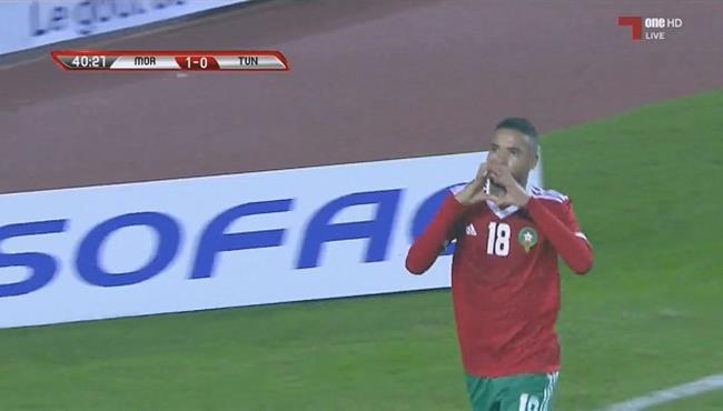 هدف المغرب الاول في مرمي تونس
