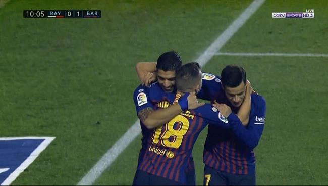هدف سواريز في مرمي رايو فاليكانو