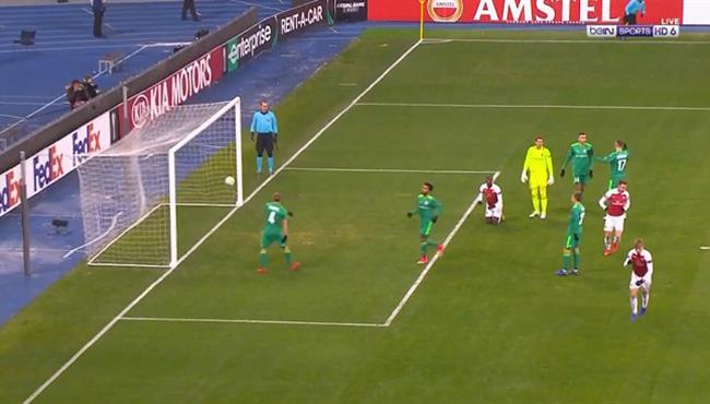 هدف ارسنال الاول فى مرمي فورسكلا بالدوري الاوروبي