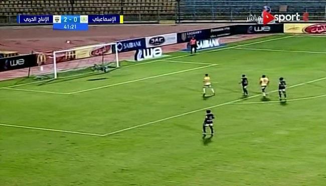 حارس الانتاج الحربي يحرم لاعب الاسماعيلي من تسجيل هدف رائع