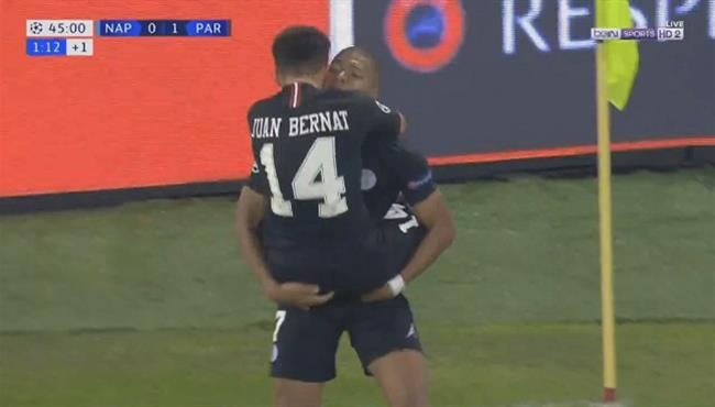 هدف باريس سان جيرمان الاول فى مرمي نابولي بتعليق رؤوف خليف