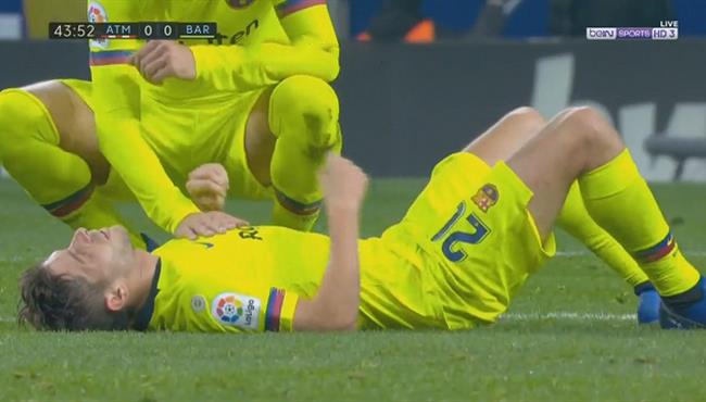اصابة سيرجي روبيرتو وخروجة في مباراة برشلونة واتلتيكو مدريد
