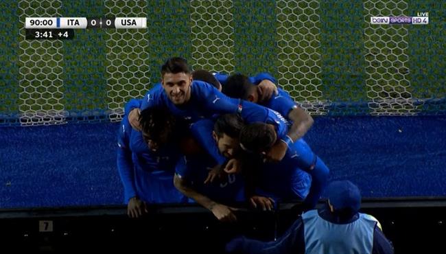 هدف فوز ايطاليا القاتل علي امريكا 1 0 مباراة ودية